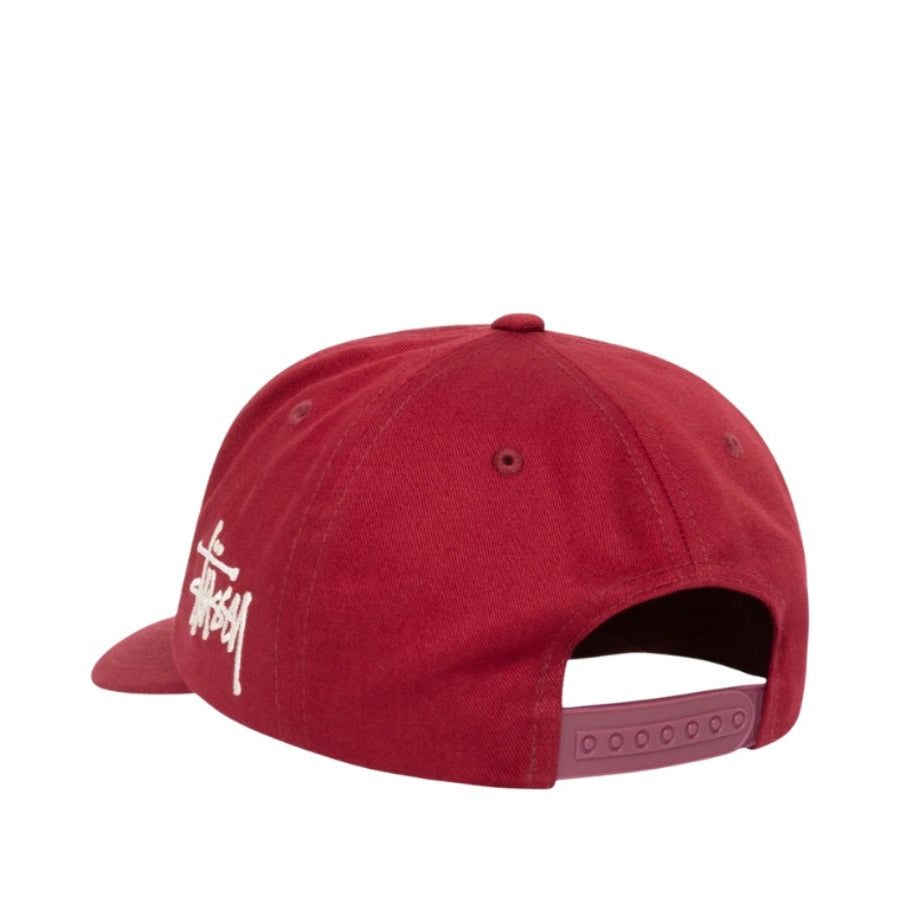 Stussy 中深哥特式S棒球帽 (酒红色)