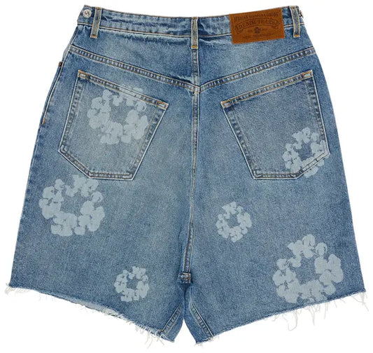Denim Tears Laser Wreath Denim Shorts (LIGHT WASH)