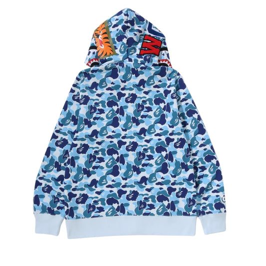 BAPE ABC Camo Double Shark Full Zip Hoodie (BLUE)