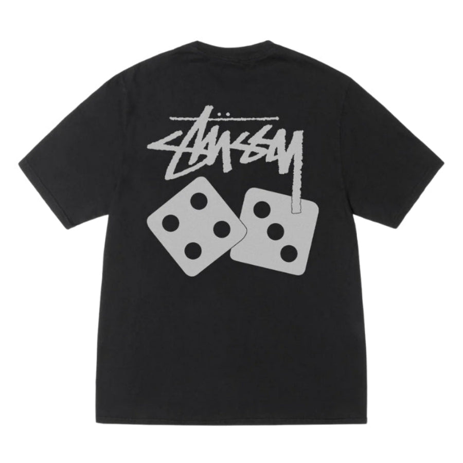 Stussy Tee Dice 颜料染色 T 恤(黑色)