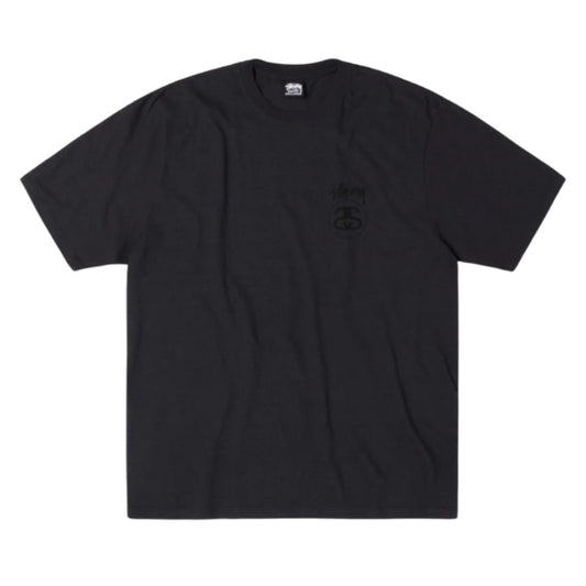 Stussy Tee Stock link Pigment Dyed (FADED BLACK)