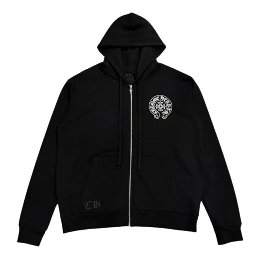 Chrome Hearts Manchester Exclusive Horseshoe Zip Up Hoodie (BLACK)