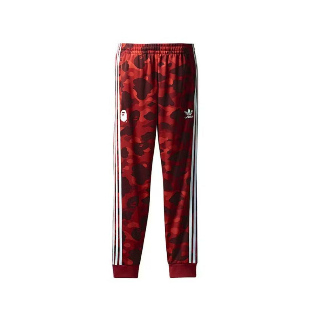 BAPE X adidas adicolor Track Pants (RAW RED)