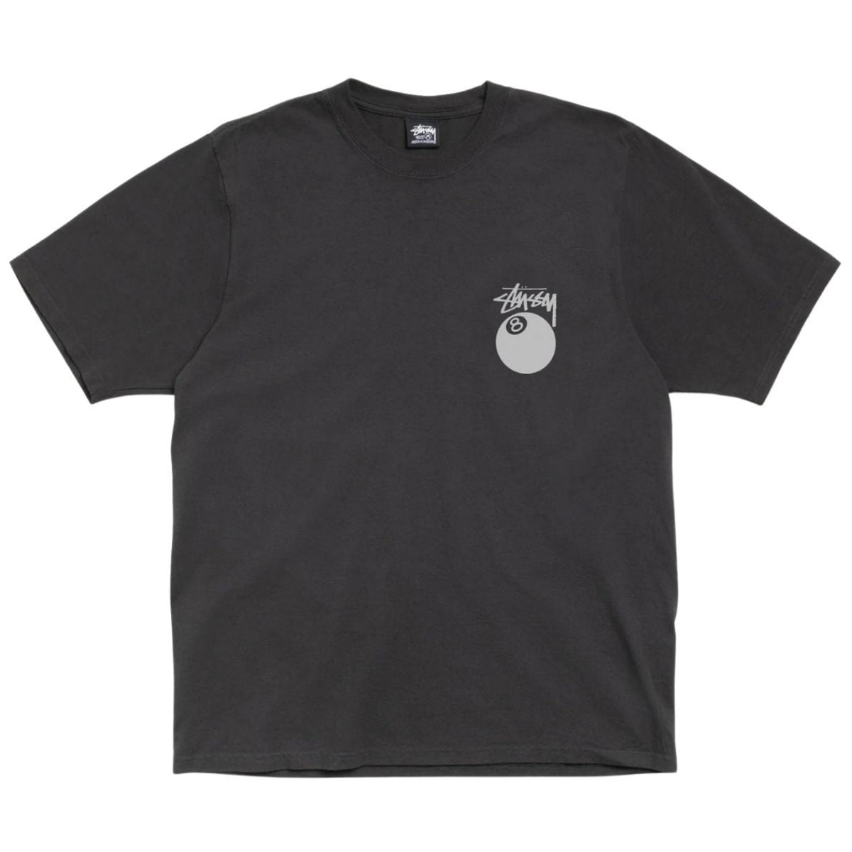 Stussy Tee 8-Ball Pigment Dyed (FADED BLACK)