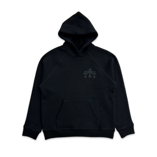 Chrome Hearts Triple Cross Nylon CH Logo 7/11 Hoodie (BLACK)