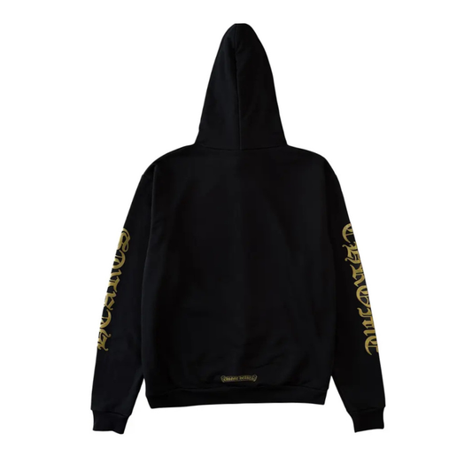 Chrome Hearts Vertical Logo Hoodie (BLACK/OLIVE)