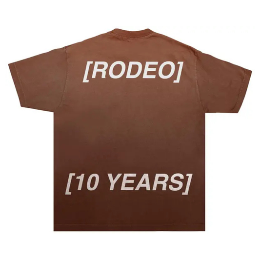 Travis Scott Rodeo 10 Years La Flame Tee (BROWN)