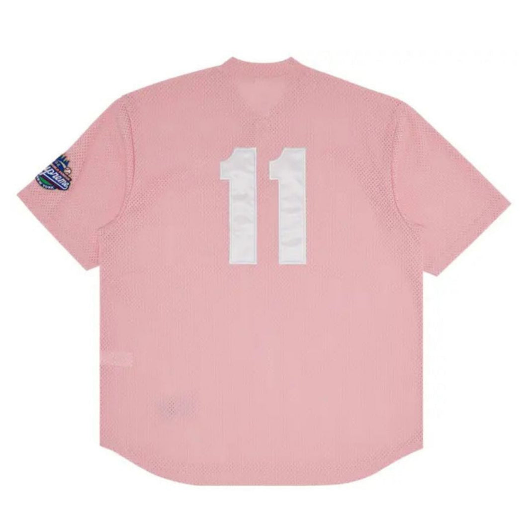 Supreme S logo Baseball Henley (PINK)