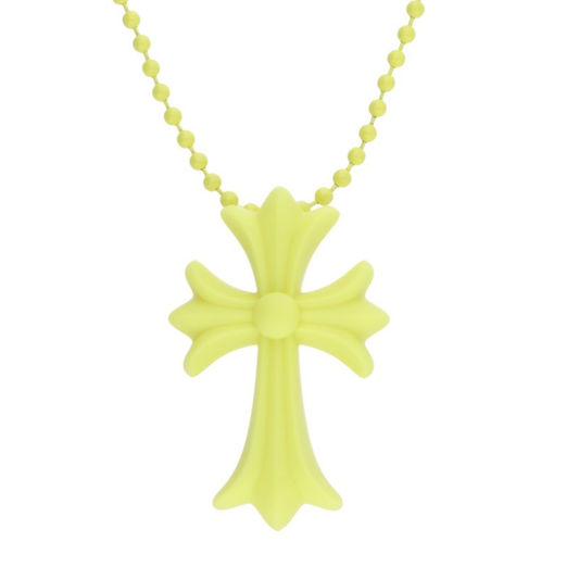 Chrome Hearts Silicone Rubber Cross Necklace (YELLOW)