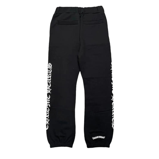 Chrome Hearts Scroll Logo Sweatpants (BLACK/WHITE)