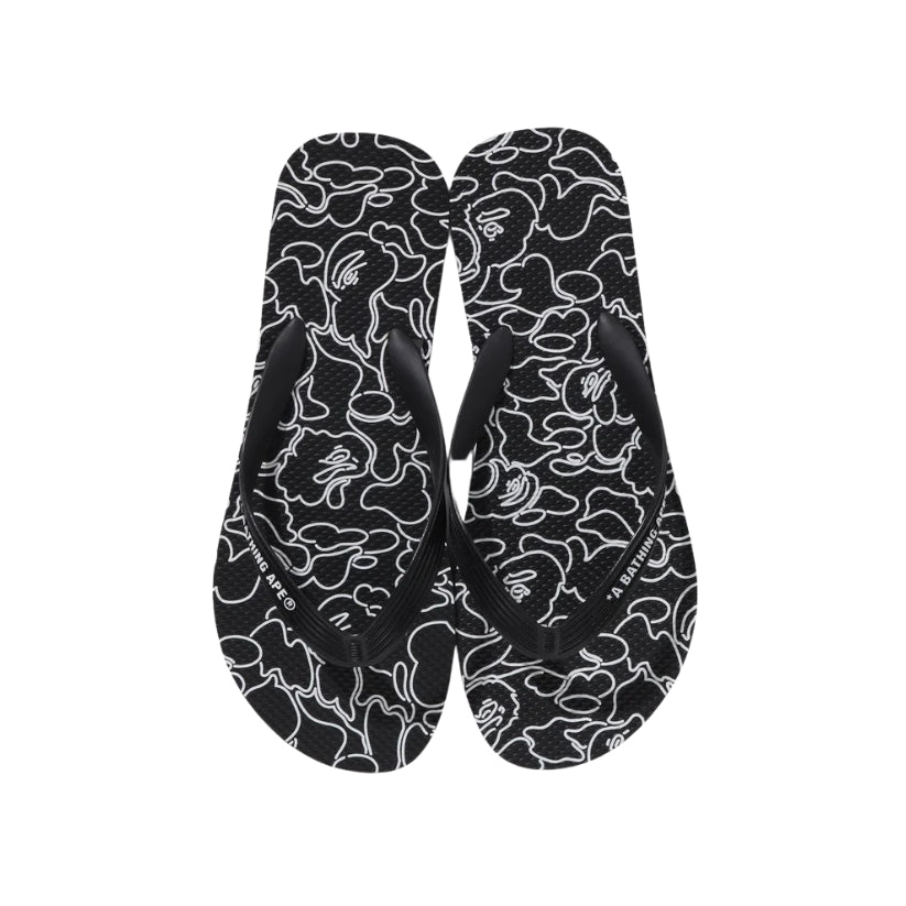 BAPE ABC Neon Camo Beach Sandal 2024 (BLACK)