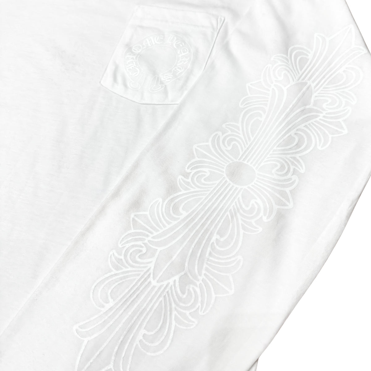 Chrome Hearts Pocket Crew L/S T-Shirt (WHITE/WHITE)