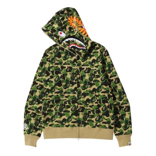 BAPE ABC Camo Shark Full Zip Hoodie (GREEN)