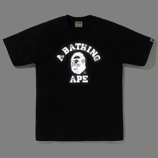 BAPE ABC Camo Reflective on College Tee (BLACK)