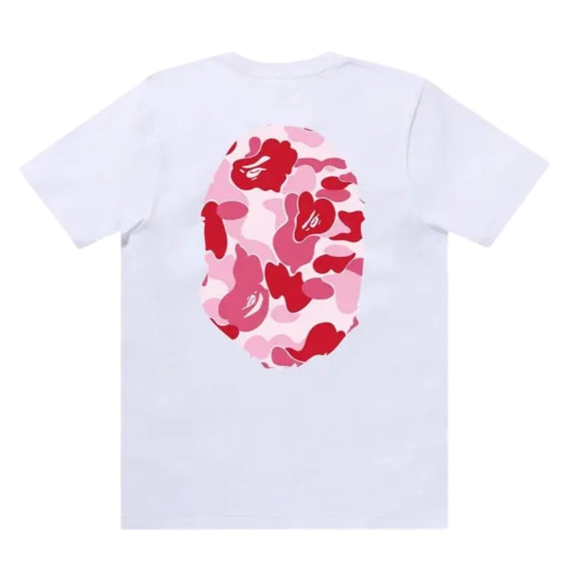 BAPE ABC Camo Big Ape Head Tee (WHITE/PINK)