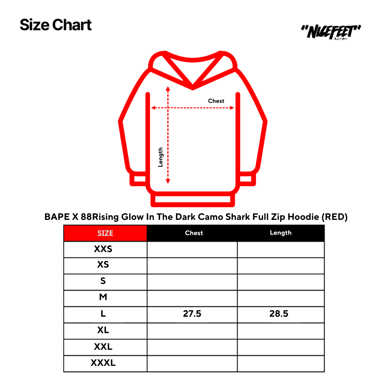 BAPE X 88Rising Glow In The Dark Camo Shark Full Zip Hoodie (RED)