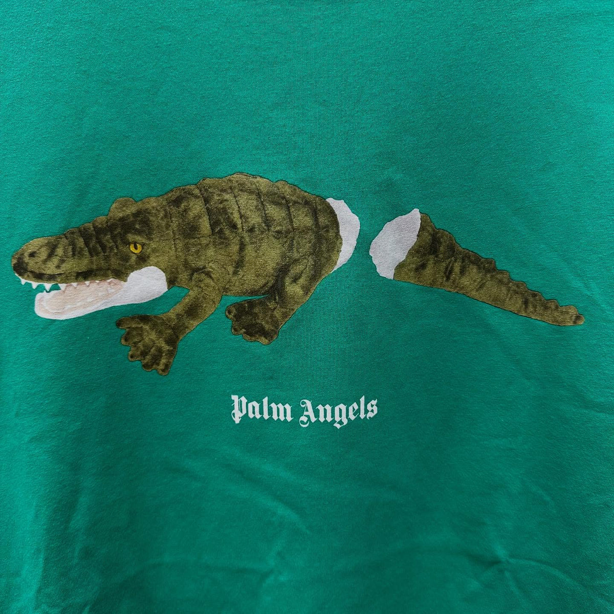 Palm Angels Crocodile Print T-shirt (Forest Green)