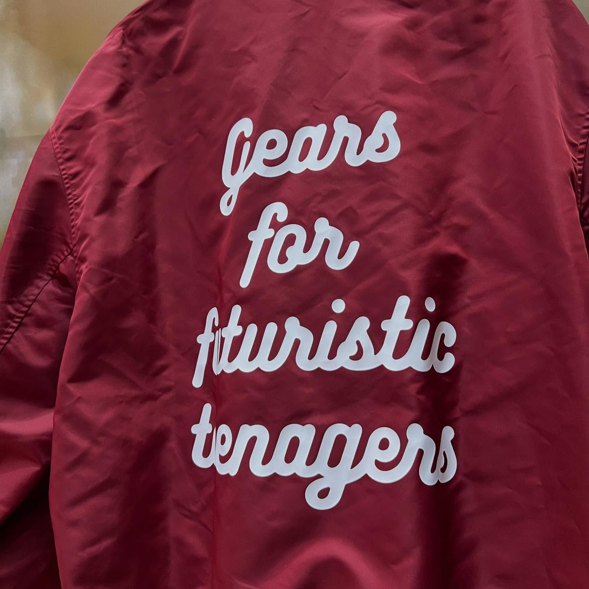 Human Made Nylon Stadium Jacket Burgundy FW22