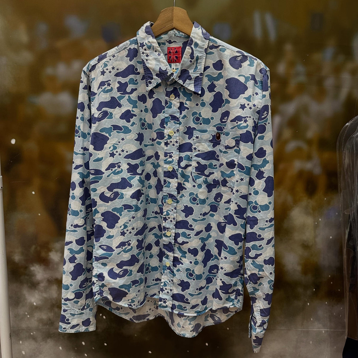 Bape Psyche Camo L/S Shirt (BLUE)