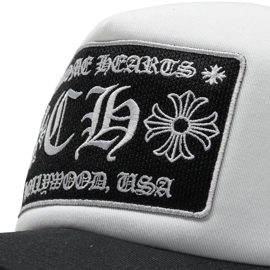 Chrome Hearts Hollywood Trucker Cap (BLACK/WHITE)