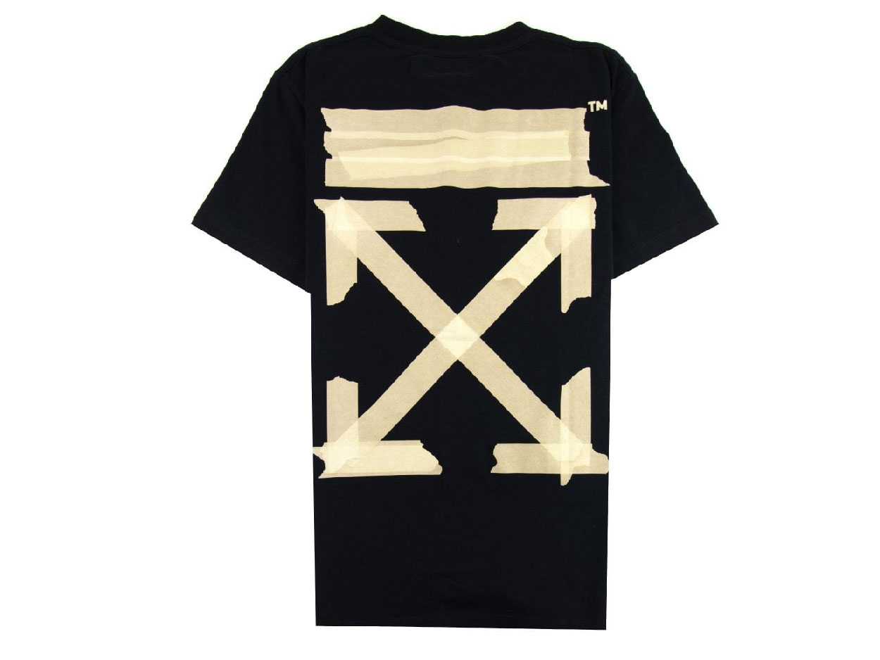 OFF-WHITE Oversized Tape Arrows T-Shirt (BLACK)