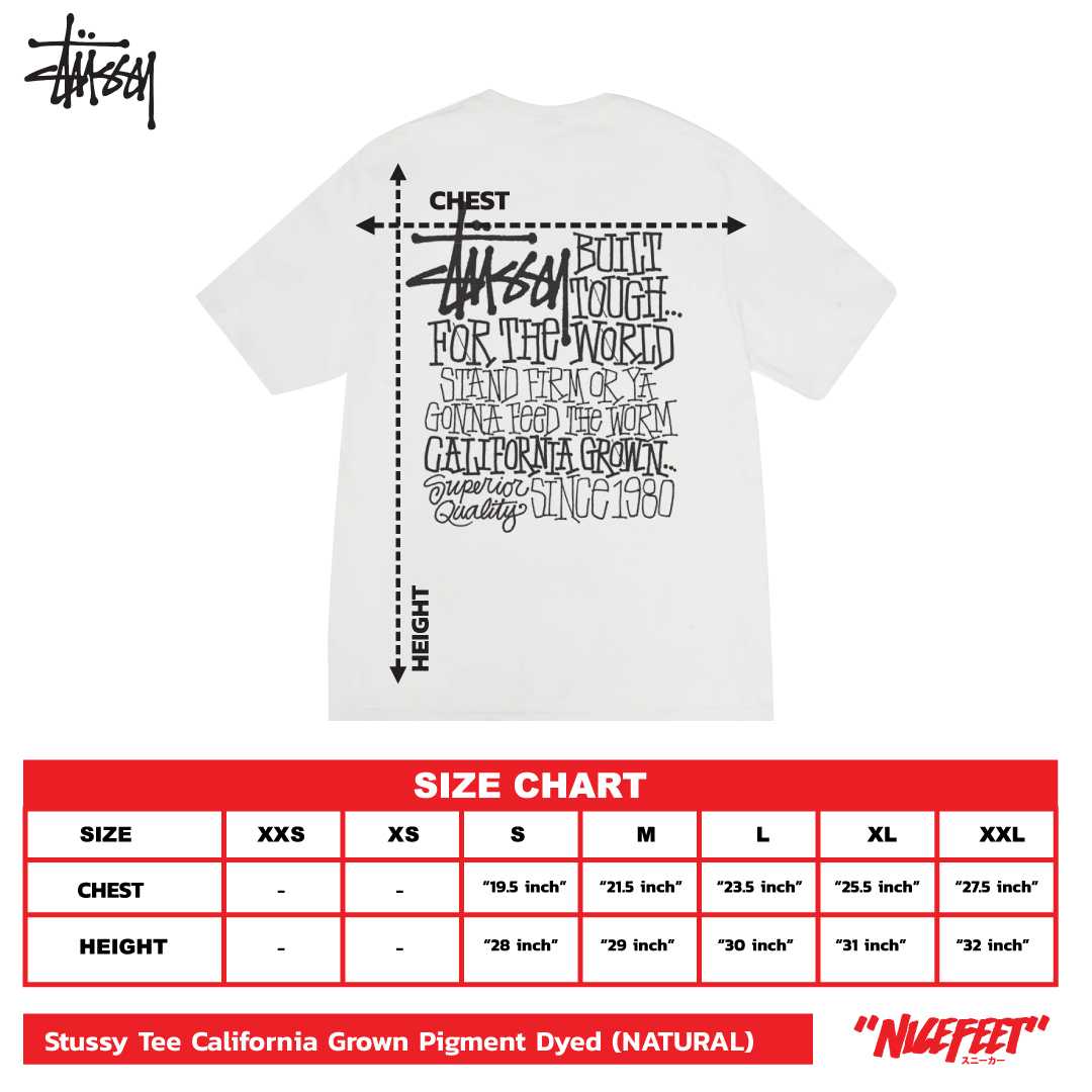 Stussy Tee California Grown Pigment Dyed (NATURAL)
