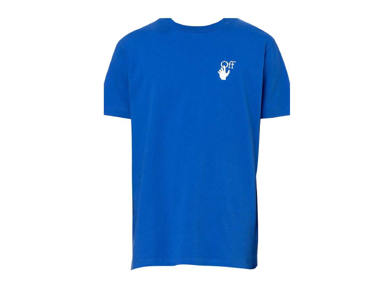 OFF-WHITE Slim Fit Cut here S/S T-Shirt (BLUE)
