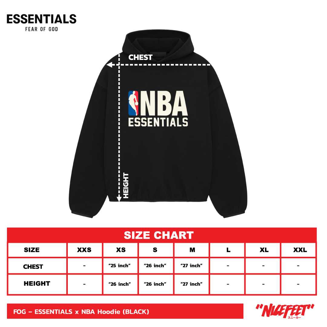 FOG – ESSENTIALS X NBA Hoodie (BLACK)