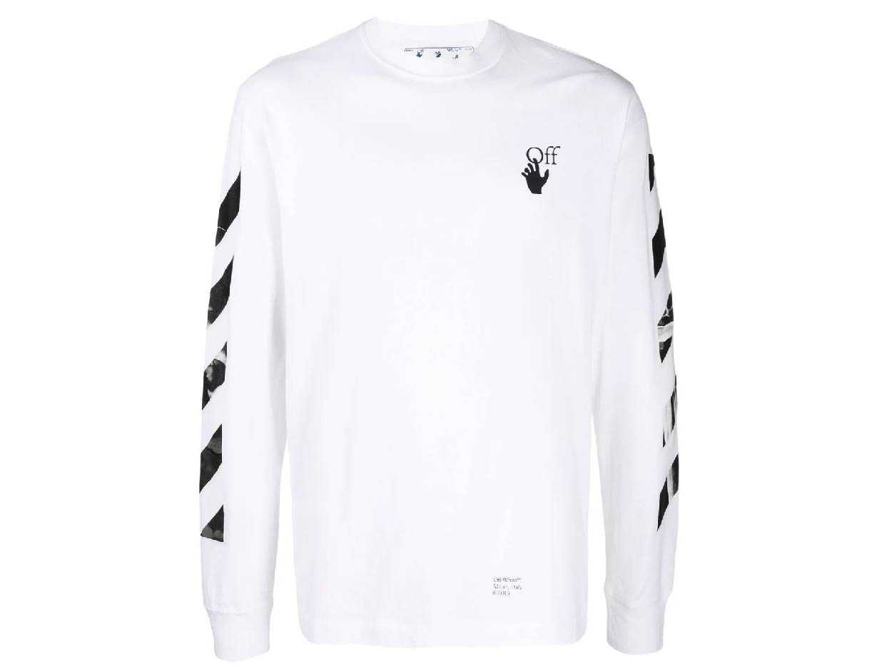 OFF-WHITE Carav arrow L/S Skate T-SHIRT (WHITE/BLACK)