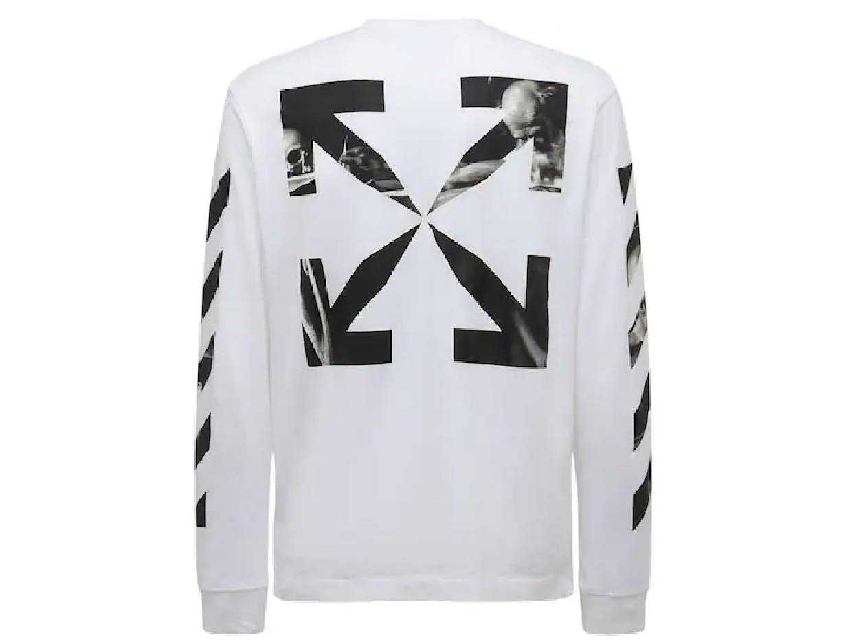 OFF-WHITE Carav arrow L/S Skate T-SHIRT (WHITE/BLACK)