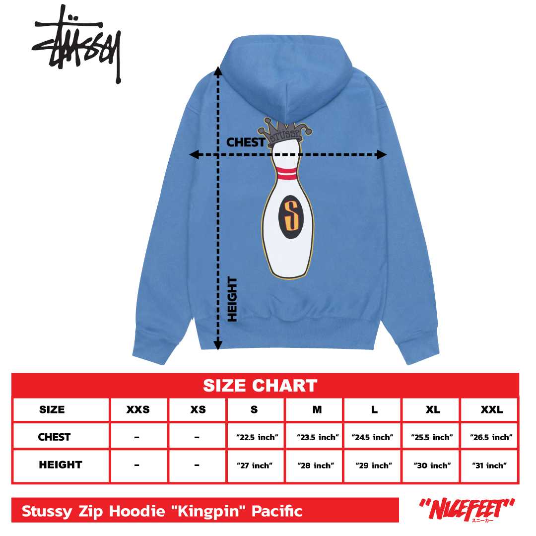 Stussy Zip Hoodie Kingpin (PACIFIC)