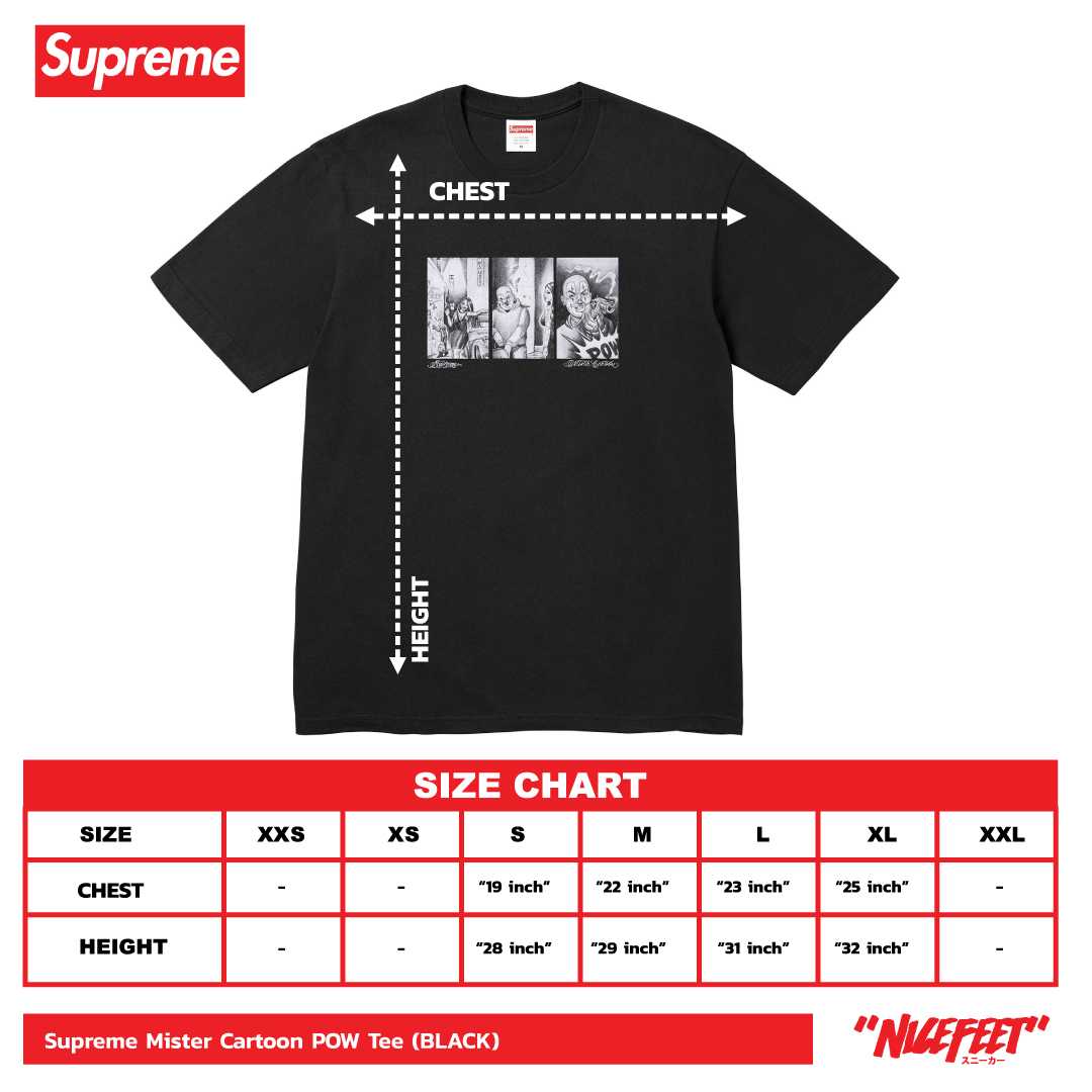 Supreme Mister Cartoon POW Tee (BLACK)