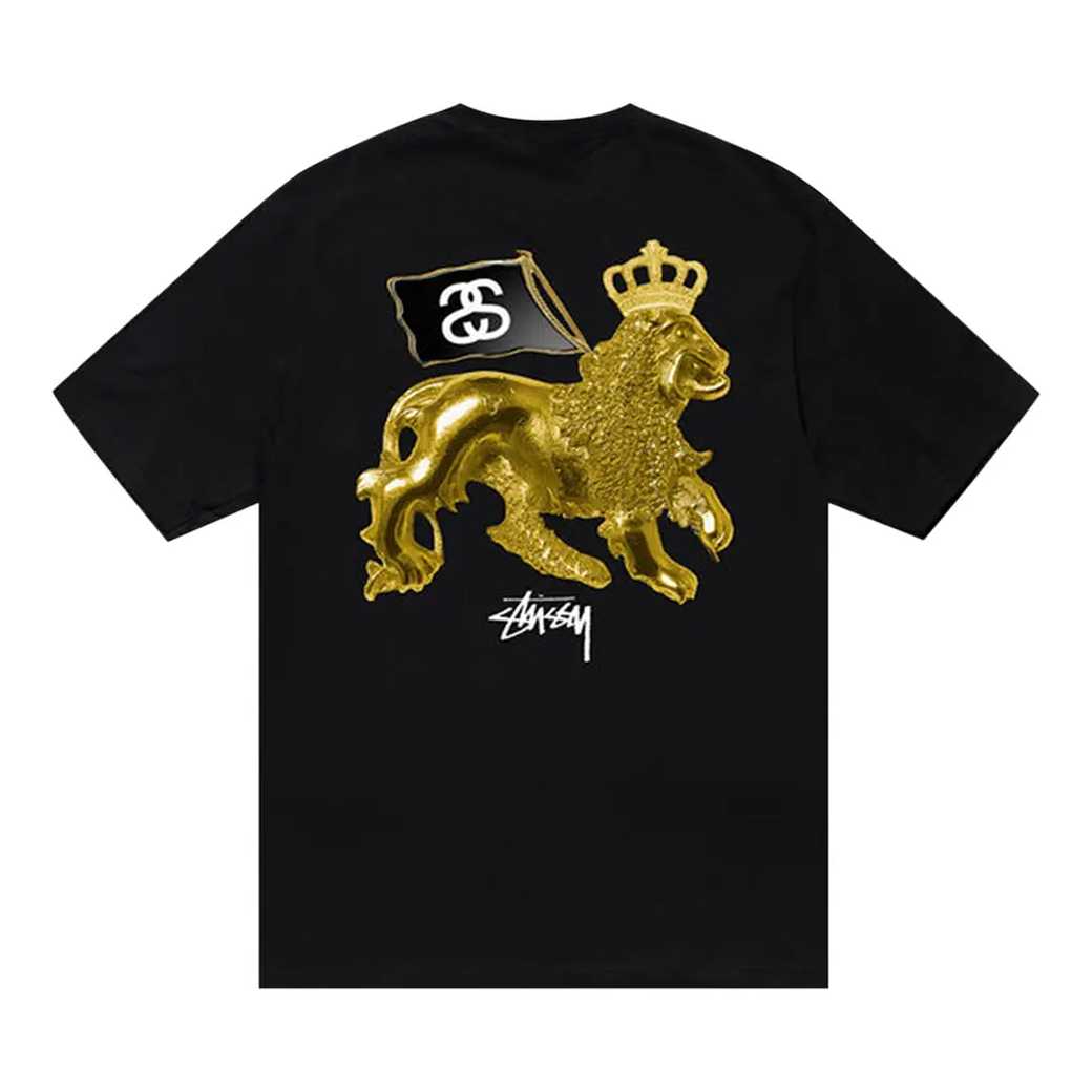 Stussy Tee Gold Lion (BLACK)