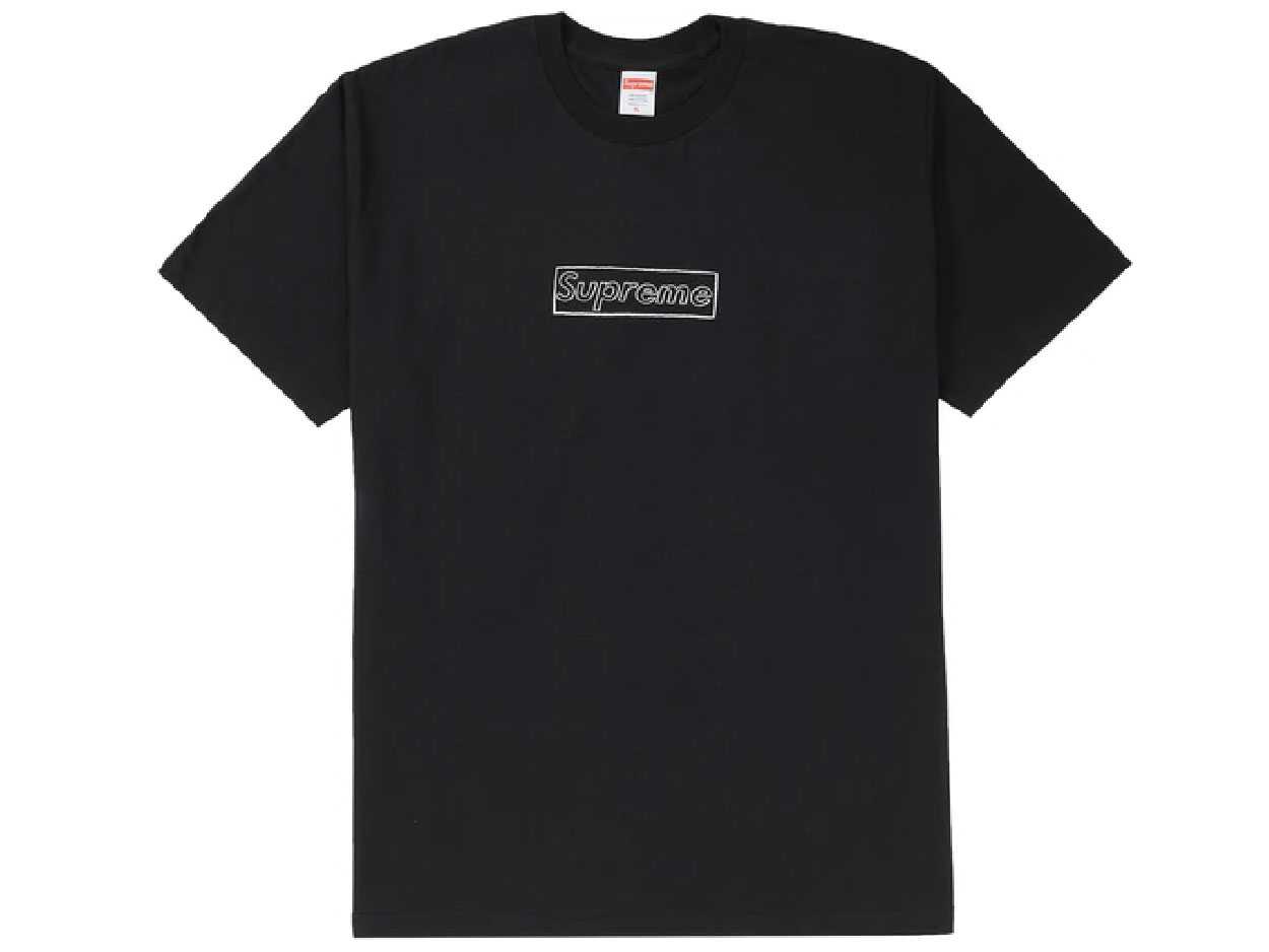 Supreme x KAWS Chalk Logo Tee (BLACK)