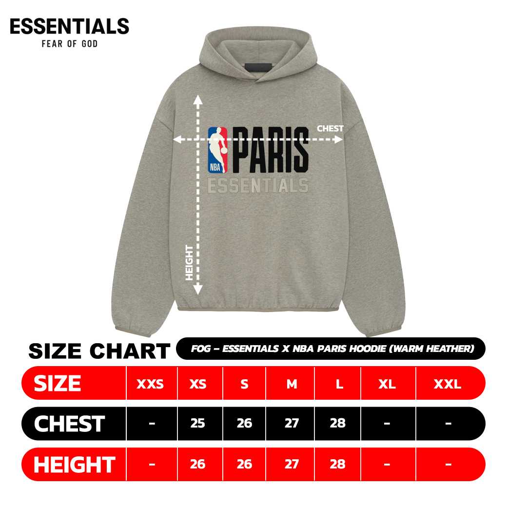 FOG – ESSENTIALS X NBA Paris Hoodie (WARM HEATHER)