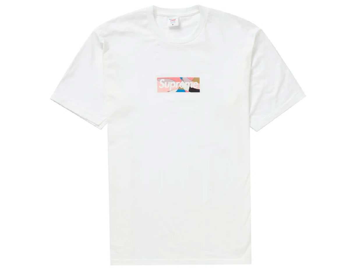 Supreme®x Emilio Pucci® Box Logo Tee (WHITE/DUSTY PINK) 🔍