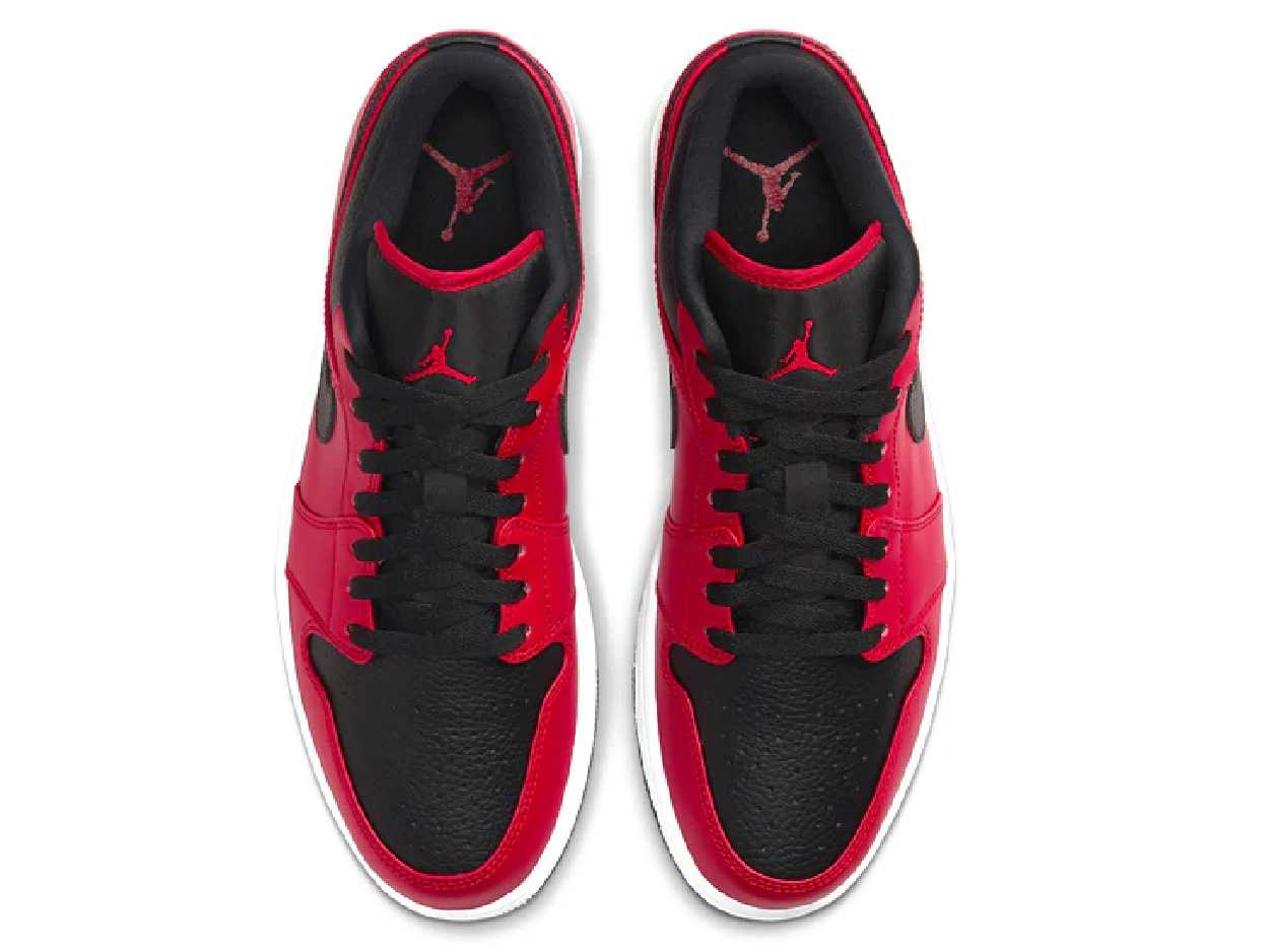 Nike Jordan 1 Low Reverse Bred Pebbled Swoosh
