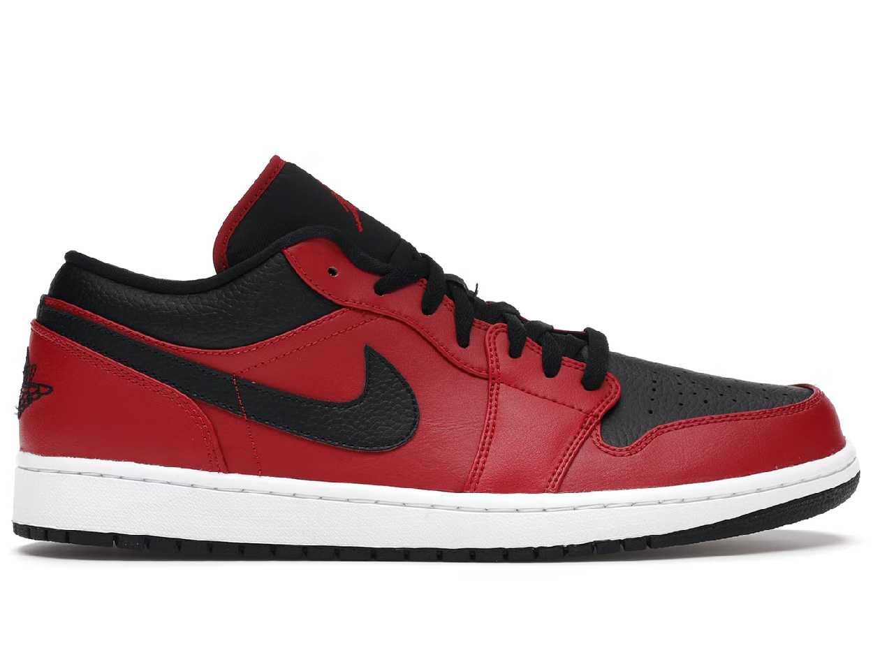 Nike Jordan 1 Low Reverse Bred Pebbled Swoosh