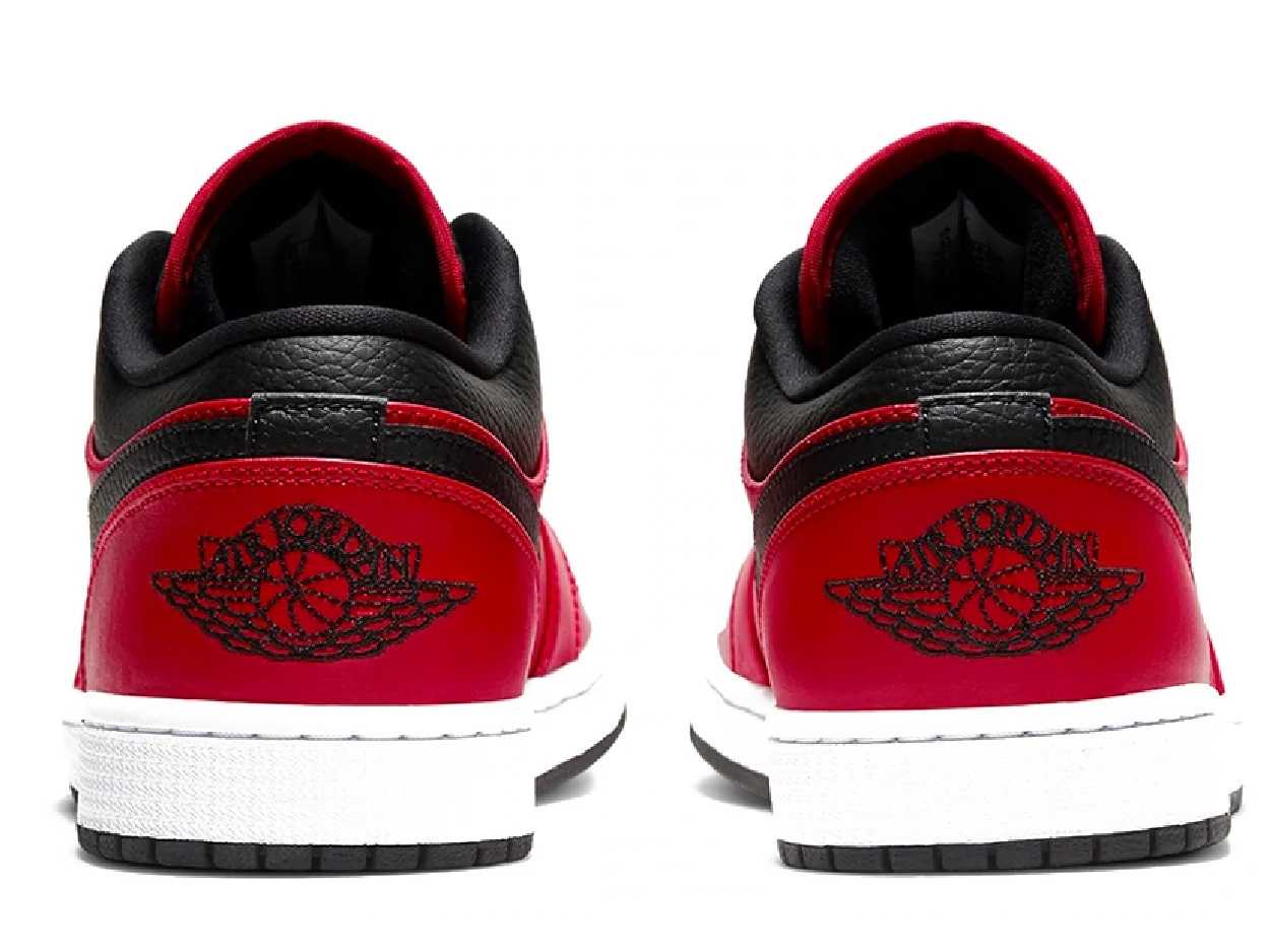 Nike Jordan 1 Low Reverse Bred Pebbled Swoosh