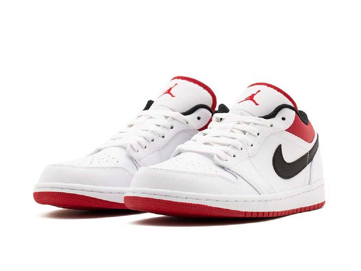 Nike Jordan 1 Low White University Red Black