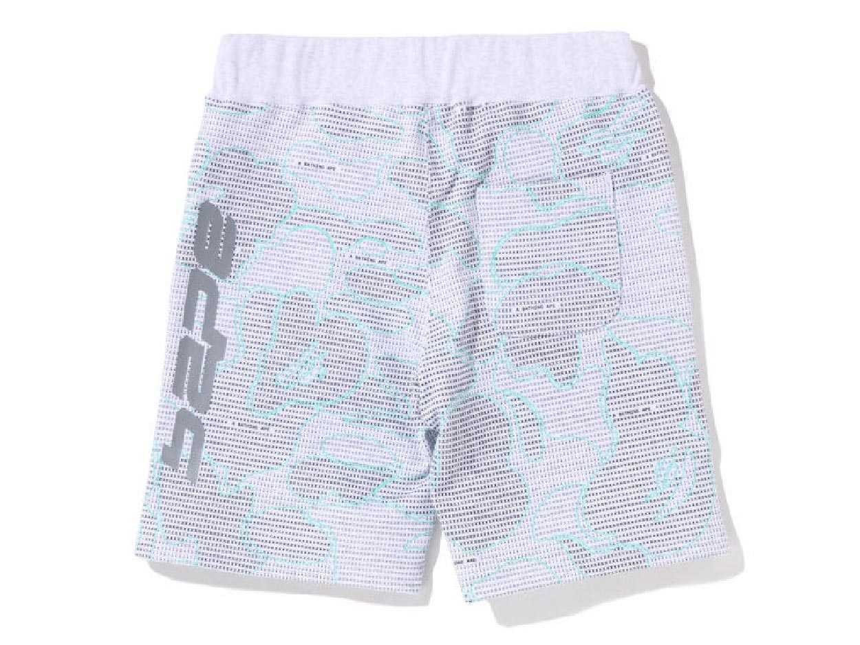 BAPE Text Code Camo Sweat Shorts (GRAY)