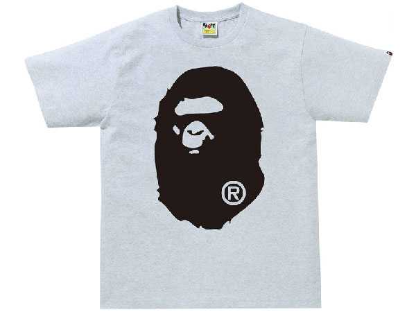 BAPE Bicolor Big Ape Head Tee FW21/SS22 (GRAY)