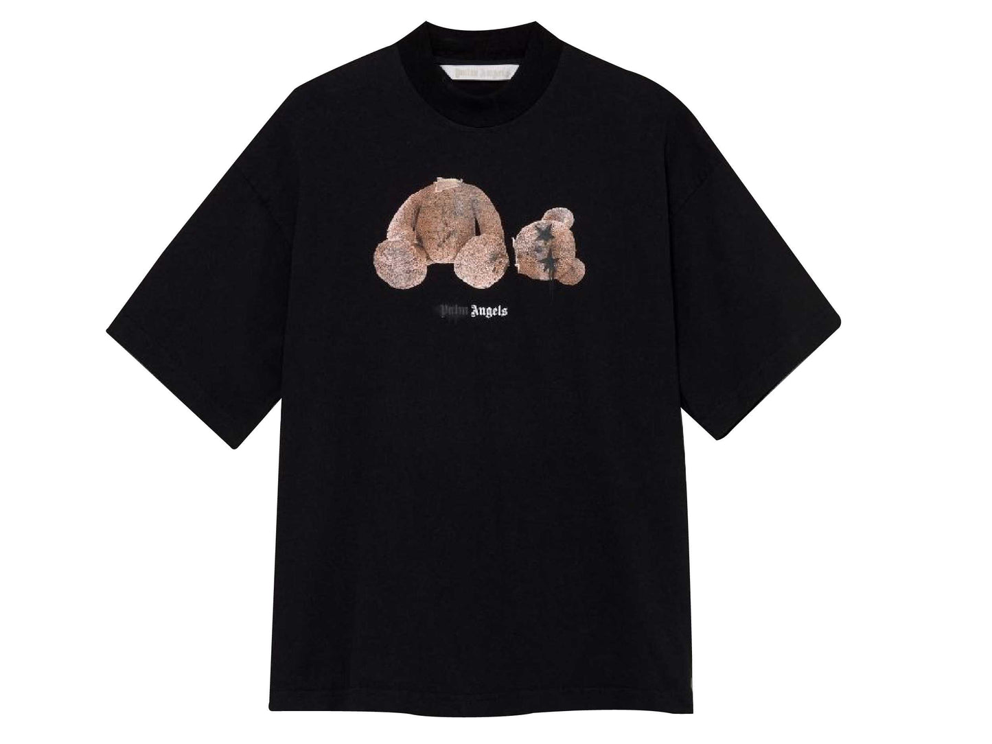 Palm Angels Spray Bear Print T-shirt (BLACK)