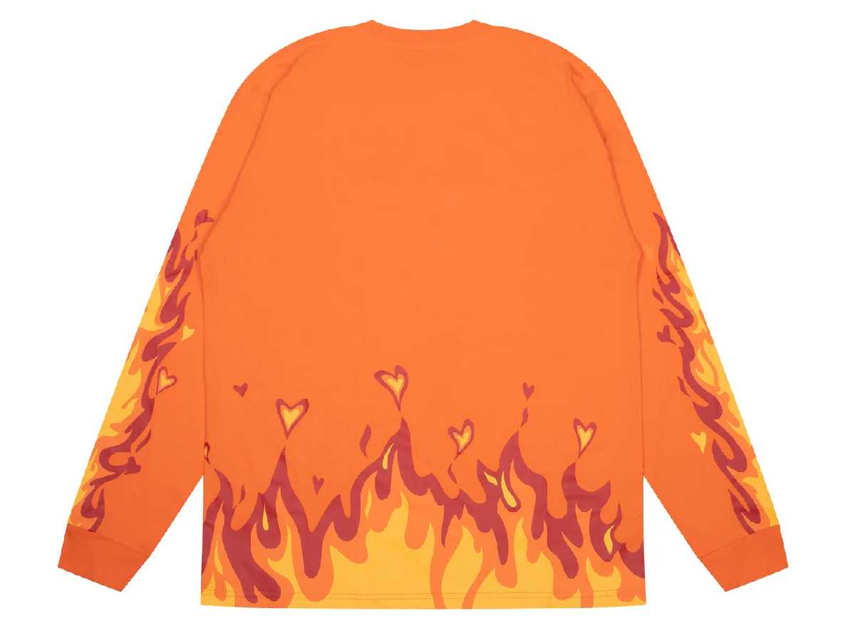 drew house fire secret L/S tee (ORANGE)
