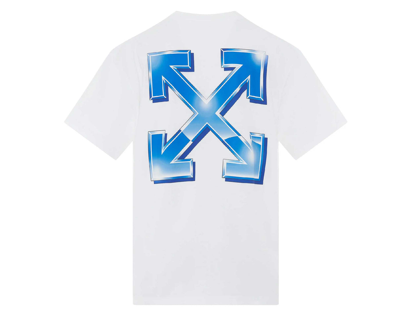 OFF-WHITE Blue Metal Arrow Oversized S/S Tee (WHITE/LIGHT-BLUE)
