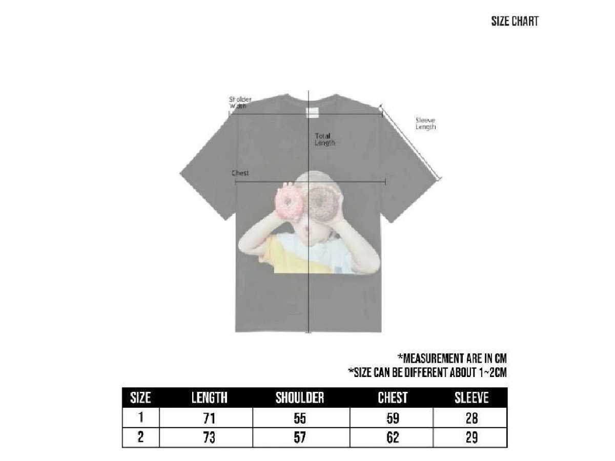 acmé de la vie ADLV BABY FACE SNOW Short Sleeve T-Shirt (BLACK)