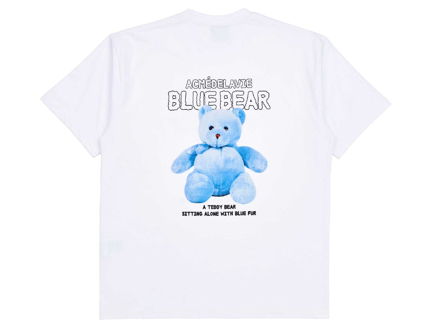 acmé de la vie BLUE TEDDY BEAR Short Sleeve T-Shirt (WHITE)