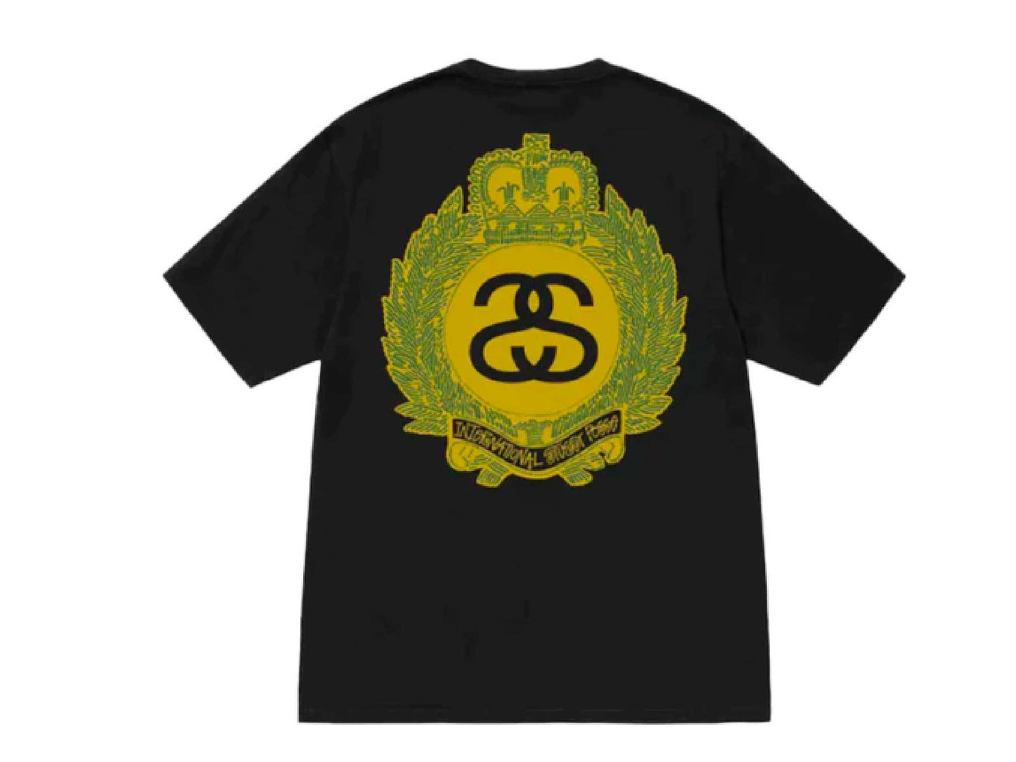 Stussy Tee Crown wreath pig. dyed (BLACK)