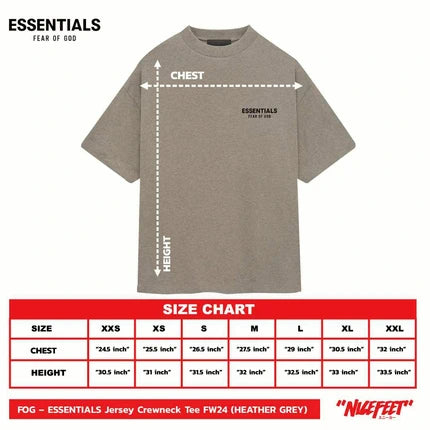 FOG – ESSENTIALS Jersey Crewneck Tee FW24 (HEATHER GREY)