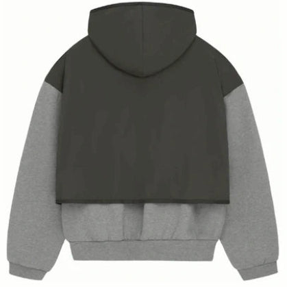 FOG – ESSENTIALS Nylon Fleece Hoodie Sweater (DARK HEATHER OATMEAL/INK)